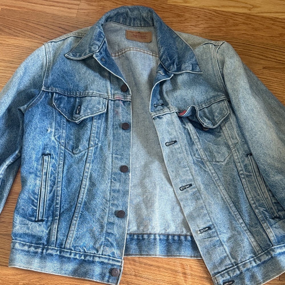 Levi's Blue Denim Jacket with Brown Label